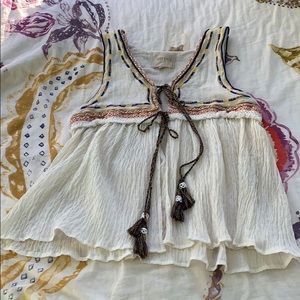 Moon River Tie Blouse